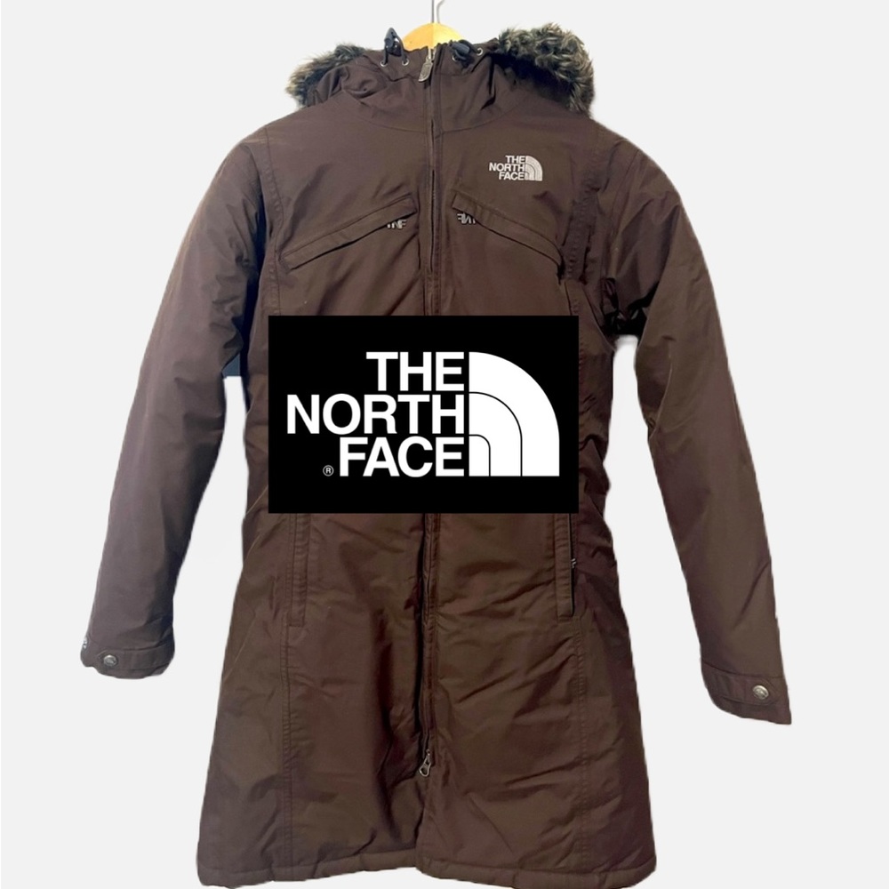 The North Face Brown Arctic Hooded Parka women’s Size S - Picture 1 of 6